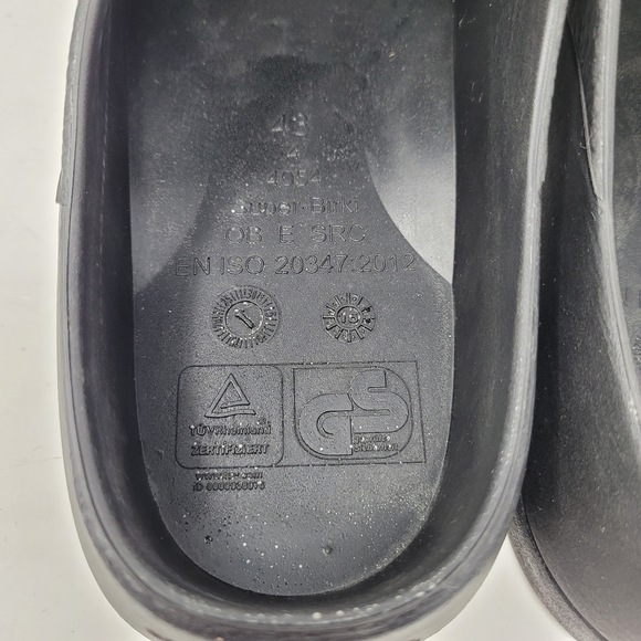 Mens Birkenstock Super Birki Slip Resistant Black Polyurethane Clogs 10 NO INSOL - Picture 9 of 12